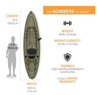 Lifetime Triton Angler 100 Fishing Kayak - Olive Green  • 90793