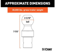 Curt OEM Puck System 2-5/16" Gooseneck Ball, Chevy, Ford, GMC, Nissan, RAM, 30K  • 60629