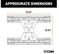 Curt X5 Gooseneck-to-5th-Wheel Adapter Plate - Square Shank  • 16310
