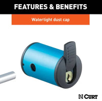 Curt Coupler Lock, 1/4" Pin, 1" to 3" Latch Span, Right-Angle, Chrome  • 23503