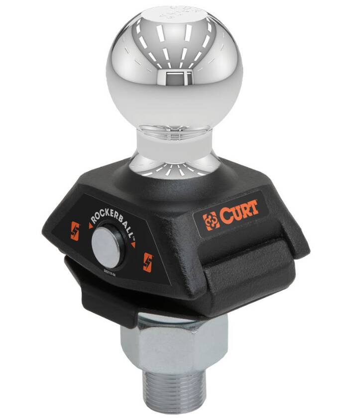 Curt RockerBall 2" Cushion Hitch Trailer Ball, 1" Shank, 7500 LBS  • 40047
