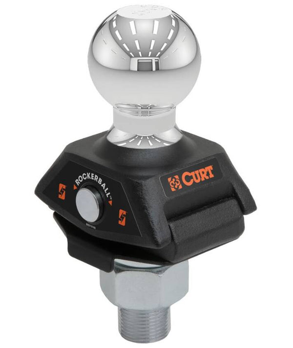 Curt RockerBall 2" Cushion Hitch Trailer Ball, 1" Shank, 7500 LBS  • 40047