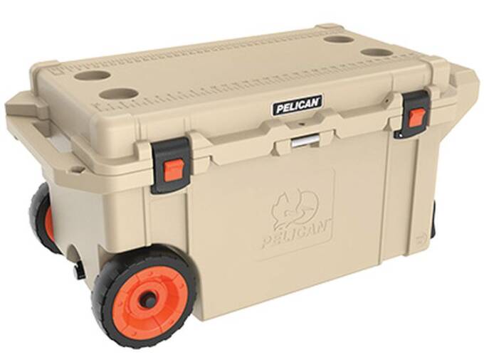 Pelican 80-Quart Elite Wheeled Cooler - Tan  • 80QW-2-TAN