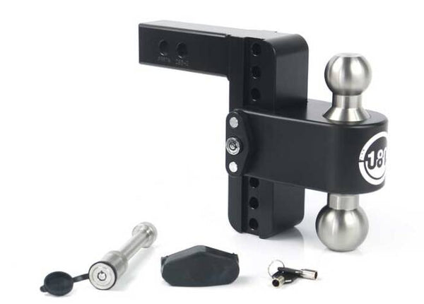 Weigh Safe 180 Adjustable Hitch 6" Drop with Dual Ball Mount for 2" Receivers  • LTB6-2-KA-CER-BLA