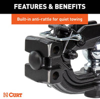 Curt Adjustable Channel Mount w/ 2-5/16" Ball & Pintle, 2-1/2" Shank, 20K Lbs  • 45908