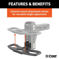 Curt 16" Adjustable Channel Mount Hitch Step  • 45909