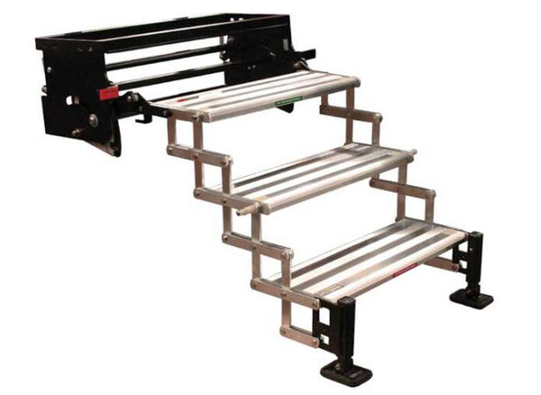 Torklift GlowStep Revolution 27.5"W x 8"D x 7.5"R Aluminum Silver 3 Entry Steps  • A8003