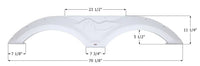 Icon  FS2072 70-1/8"L x 11-1/4"H (5-1/2" Arch Heigh) Taupe Tandem Fender Skirt for Forest River Wildcat Model  • 12361