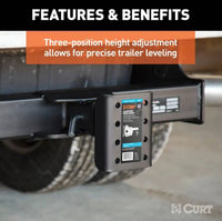 Curt Adjustable Pintle Mount, 2" Shank, 17K, 7-1/4" High, 6" Long  • 48343