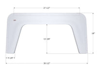 Icon Polar White Single Axle Fender Skirt, 1/2"L x 18"H (13-3/8" Arch Heigh)  • 00404