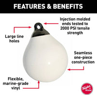 Taylor Made 18" White Tuff End Buoy  • 1149