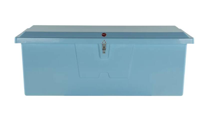 Taylor Made Stow N’ Go Deep Fiberglass Dock Box, Medium (27"H X 72"W X 26"D), Ice Blue  • 83554IB