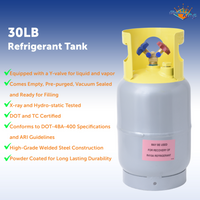 Flame King 30 lb Refrigerant Recovery Cylinder Tank with SCG Y-Valve  • YSN301R
