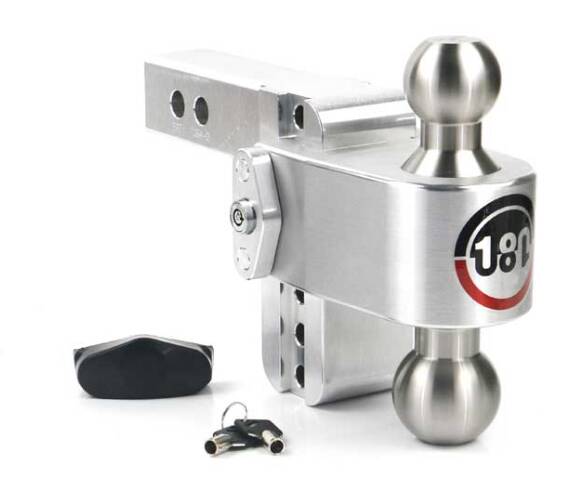 Weigh Safe 180 Degree Turnover Ball 4" Drop Hitch with 2" Shank Includes Stainless Steel 2"X 2-5/16" Combo Ball  • LTB4-2