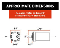 Lippert Replacement Klauber C-800 Electric RV Stabilizer Motor  • 138445