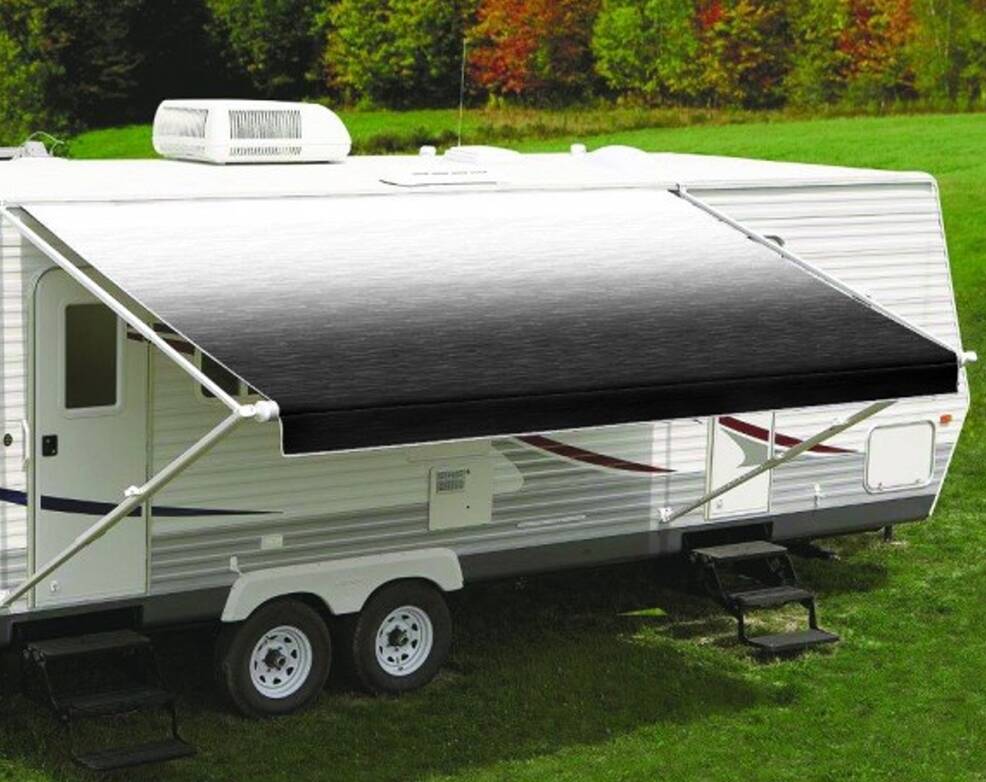 Carefree RV Awning Vinyl Fabric 15'-2" - Black Shale Fade with White Weatherguard  • JU166E00