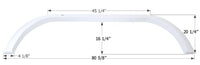 Icon FS1792 80-5/8"L x 20-1/4"H (16-1/4" Arch Heigh) Metallic Silver Tandem Fender Skirt for Carriage Cameo/Cabo Model  • 01793