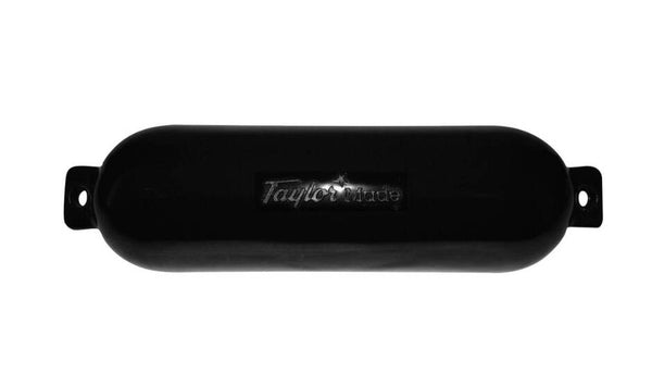 Taylor Made Hull Gard 8.5" D x 27" L Black Twin Eye Cylindrical Inflatable Fender  • 71028