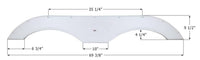 Icon Tandem Axle RV Fender Skirt - Polar White  • 01770