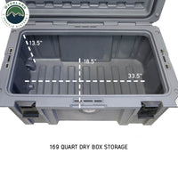 Overland Vehicle Systems D.B.S. - Dark Grey 169 QT Dry Box with Wheels, Drain, and Bottle Opener  • 40100031