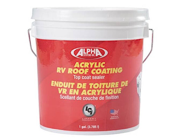 Alpha Systems Acrylic RV Roof Coating White, 1 Gallon  • 862401