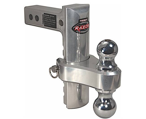 Trimax 6" Pin & Clip Aluminum Drop Hitch-Dual Ball Included  • TRZ6ALRP