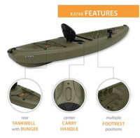 Lifetime Triton Angler 100 Fishing Kayak - Olive Green  • 90793