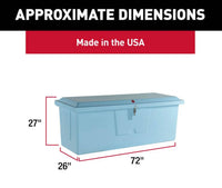 Taylor Made Stow N’ Go Deep Fiberglass Dock Box, Medium (27"H X 72"W X 26"D), Ice Blue  • 83554IB