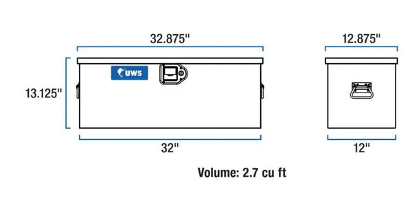 UWS Bright Aluminum ATV/UTV Tool Box  • ATV
