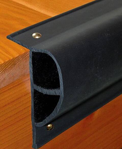 Taylor Made Dock Pro 10' L x 3" H x 1.9" T Black Vinyl Standard P-Profile Dock Edging, Coil  • 45994