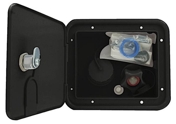 Valterra Gravity/Plastic City Water Inlet Hatch, Black  • A01-2004BKVP