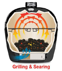 Primo Oval XL 400 28" Ceramic Kamado Grill With Stainless Steel Grates  • PGCXLH