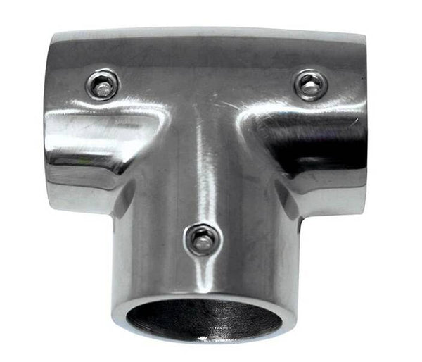 Whitecap 90° Stainless Steel Rail Tee Fitting for 1" O.D. Tube  • 6143C