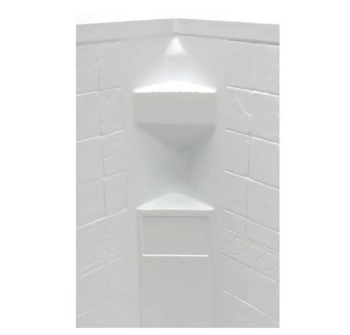 Lippert Neo Angle Shower Wall Surround; 34"x 34"x 68" - White  • 306205