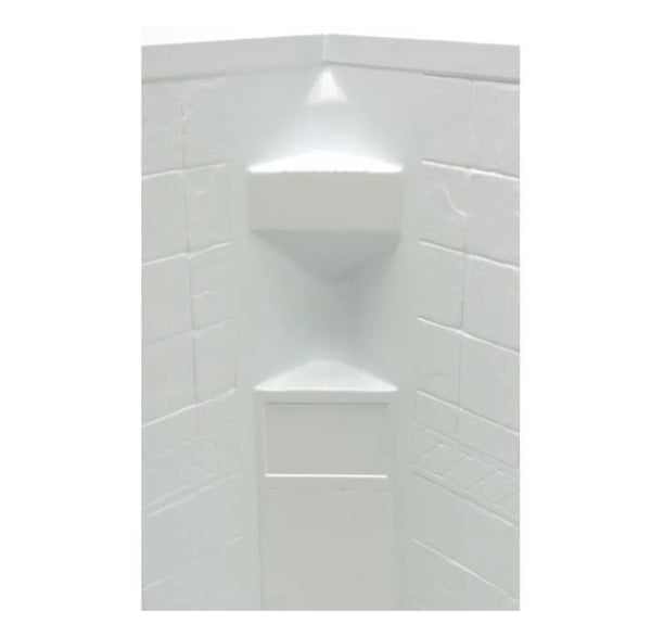 Lippert Neo Angle Shower Wall Surround; 34"x 34"x 68" - White  • 306205