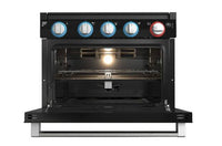 Furrion 17" 3-Burner Gas Oven Range, Black Glass w/ Silver Handle  • 2021149018