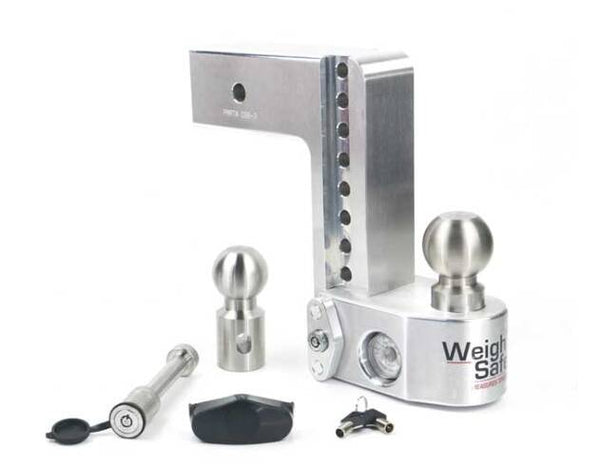 Weigh Safe Adjustable 8" Drop Ball Mount with 3" Shank and Hitch Pin  • WS8-3-KA
