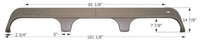 Icon FS2090 101-1/8"L x 14-7/8"H (7-7/8" Arch Heigh) Taupe Triple Axle Fender Skirt for Monaco Holiday Model  • 12090