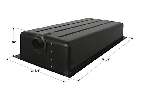 Icon Waste Holding Tank with Center End Drain & 3" Spigot Fitting - 37 Gallon Capacity  • 12429
