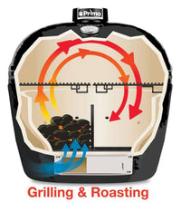 Primo Oval XL 400 28" Ceramic Kamado Grill With Stainless Steel Grates  • PGCXLH