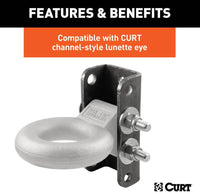 Curt Adjustable Coupler Channel, 3" I.D., 7-1/2" High  • 48610