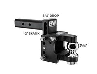 B&W Tow & Stow Adjustable Pintle Mount - 2" Receiver - 2 5/16" Ball - 8.5" Drop  • TS10056