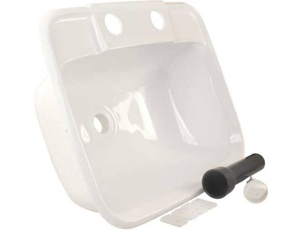 JR Products Molded Plastic Lavatory Sink - White  • 95351