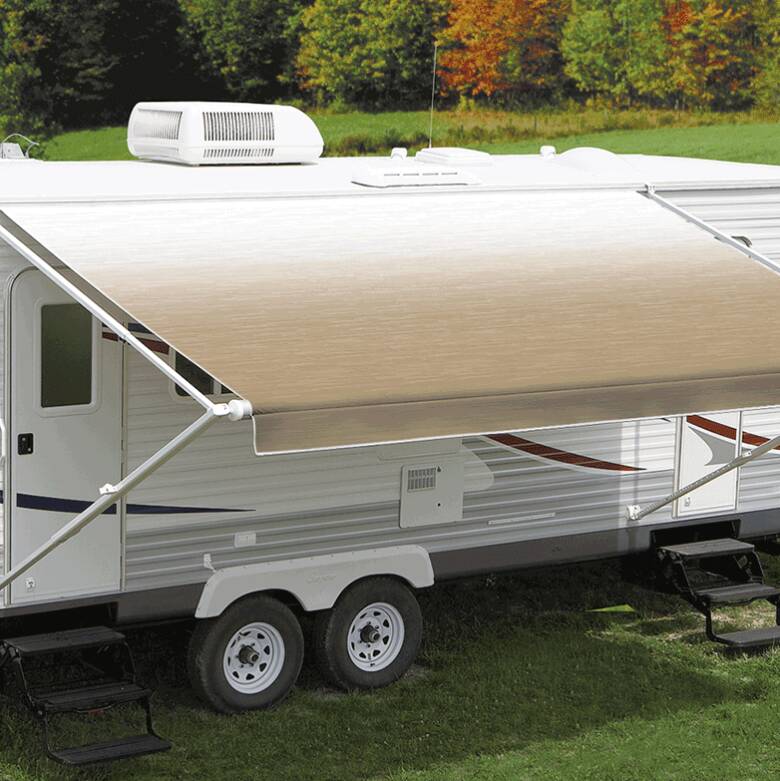Carefree RV Awning Vinyl Fabric 17'-2" - Camel Shale Fade With White Weatherguard  • JU186B00