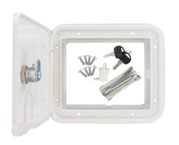 Valterra Cable Hatch, Medium Square, White  • A10-2150VP