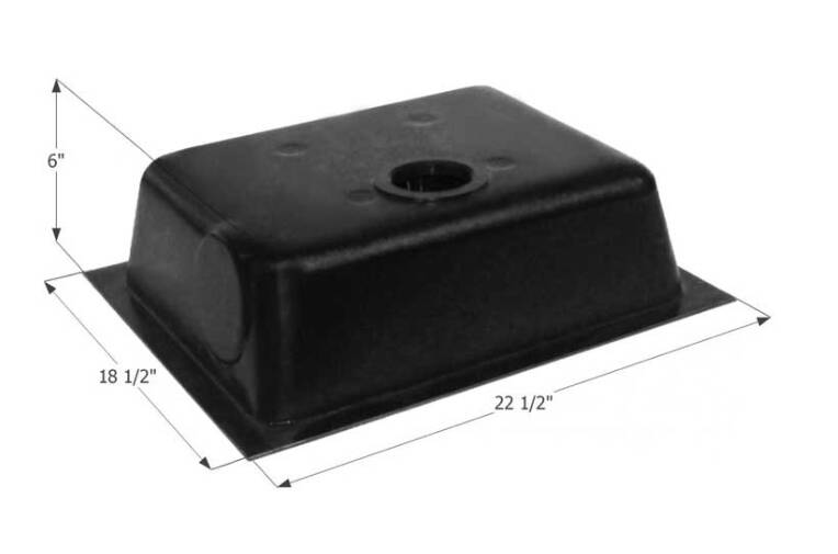 Icon Waste Holding Tank with Bottom Drain & 3" Threaded Fitting - 8 Gallon  • 00436