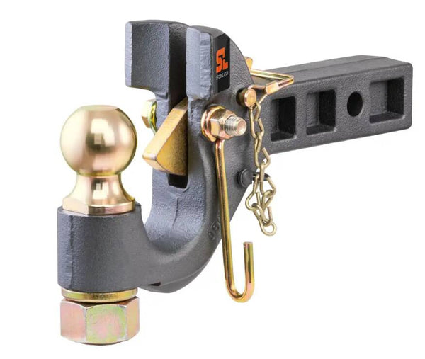 Curt SecureLatch Receiver-Mount Ball & Pintle Hitch, 2" Shank, 2" Ball, 14K  • 48407