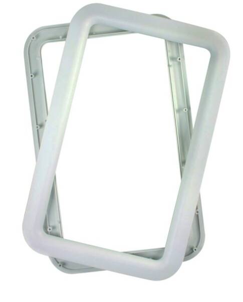 JR Products RV Deluxe Entry Door Window Frame, White, 15.7"W x 23.8"H  • 11011