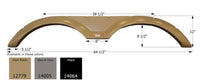Icon Dark Khaki Tandem Fender Skirt for Forest River, 64-1/2"L x 12"H (8-1/2" Arch Heigh)   • 12779