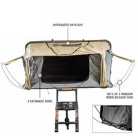 Overland Vehicle Systems HD Bundu 2 - Hard Shell Roof Top Tent, 2 Person, Grey Body and Black Rainfly  • 18389902